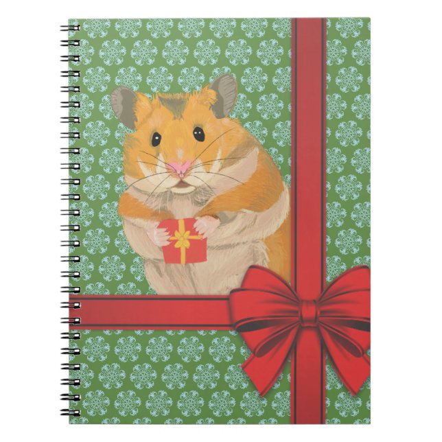 Hammy Christmas Hamster Notizblock (Vorderseite)