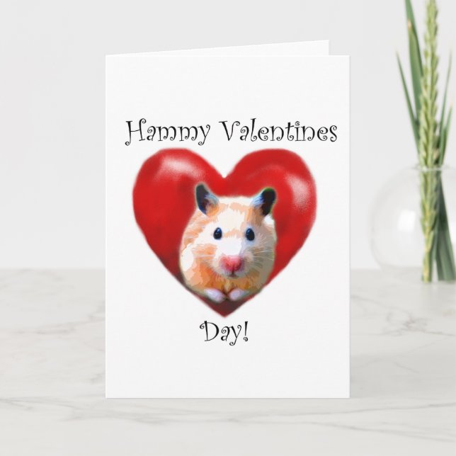 Hammy Valentinstag-Karten Feiertagskarte (Vorderseite)
