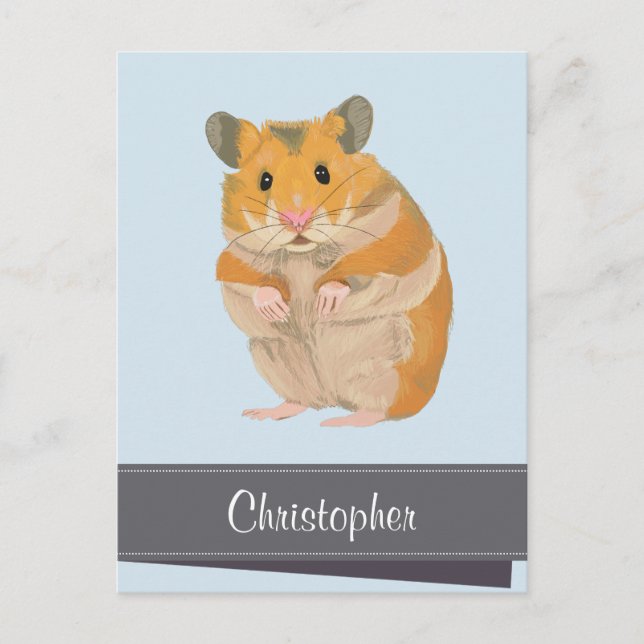 Hammy Weihnachtshamster-Weihnachten Feiertagspostkarte (Vorderseite)
