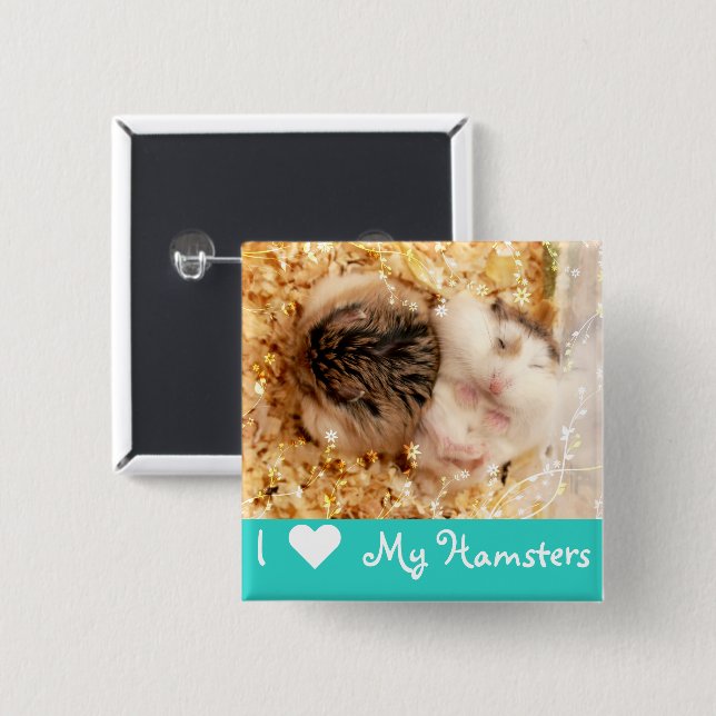 Hammyville - Cute Hamsters Button (Vorne & Hinten)