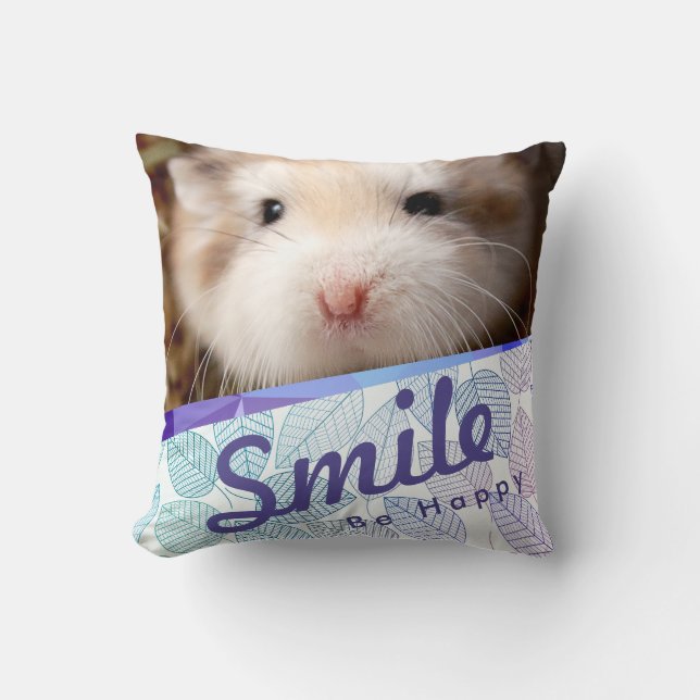 Hammyville - Geo Design des Niedlichen Hamsters Kissen (Vorderseite)