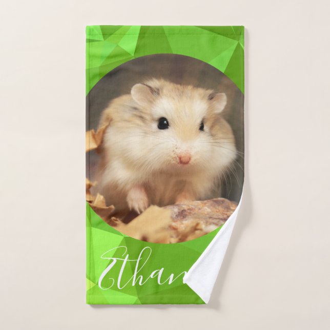 HammyVille - Joli Robo Hamster Nom de la Personnal (Serviette à main)