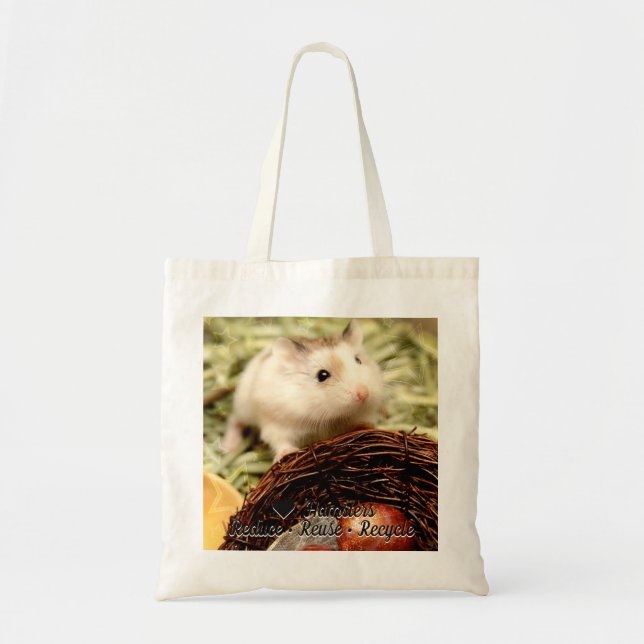 Hammyville - Liebe Hamster Reduce Reuse Recycle Tragetasche (Vorne)