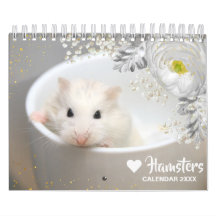 Hammyville - Motivation Niedlich Hamster mit Blume