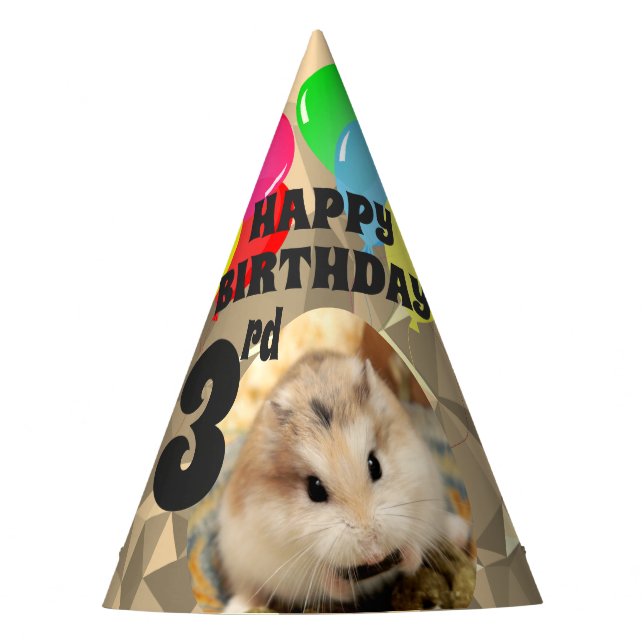 Hammyville - Niedlich Hamster Brown Gemis Partyhütchen (Vorderseite)