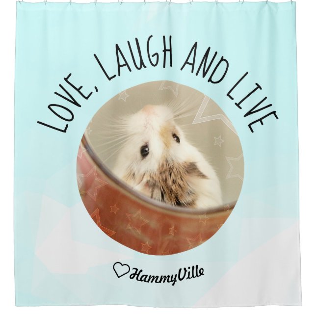 HammyVille - Niedlich Hamster Fresh & Squeeky Clea Duschvorhang (Vorderseite)