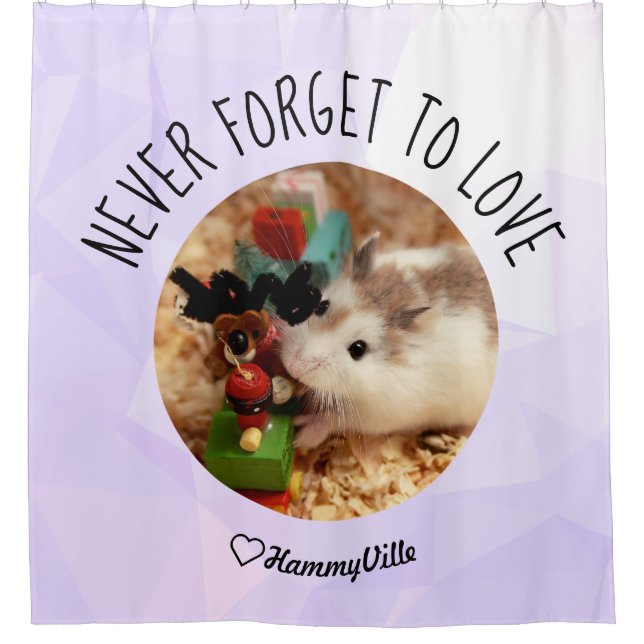 HammyVille - Niedlich Hamster Fresh & Squeeky Clea Duschvorhang (Vorderseite)