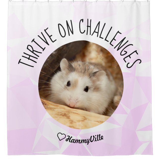 HammyVille - Niedlich Hamster Fresh & Squeeky Clea Duschvorhang (Vorderseite)