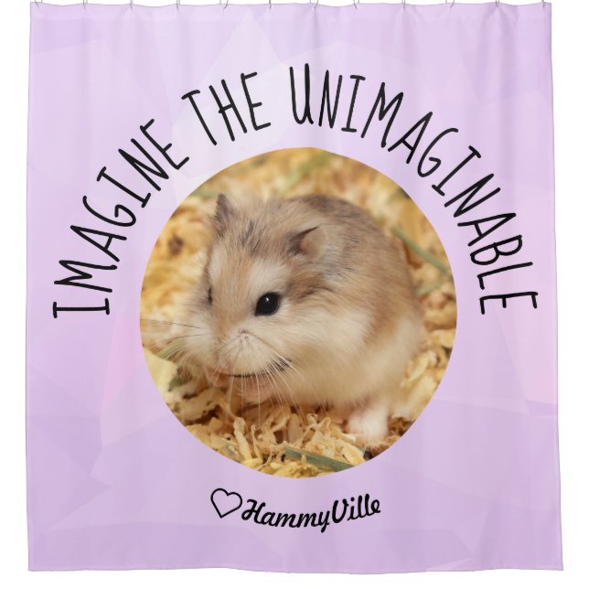 HammyVille - Niedlich Hamster Fresh & Squeeky Clea Duschvorhang (Vorderseite)