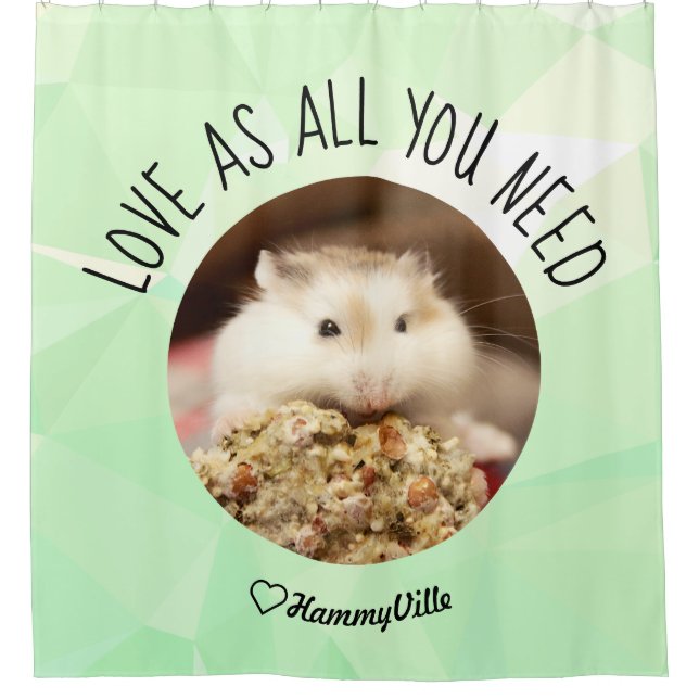 HammyVille - Niedlich Hamster Fresh & Squeeky Clea Duschvorhang (Vorderseite)