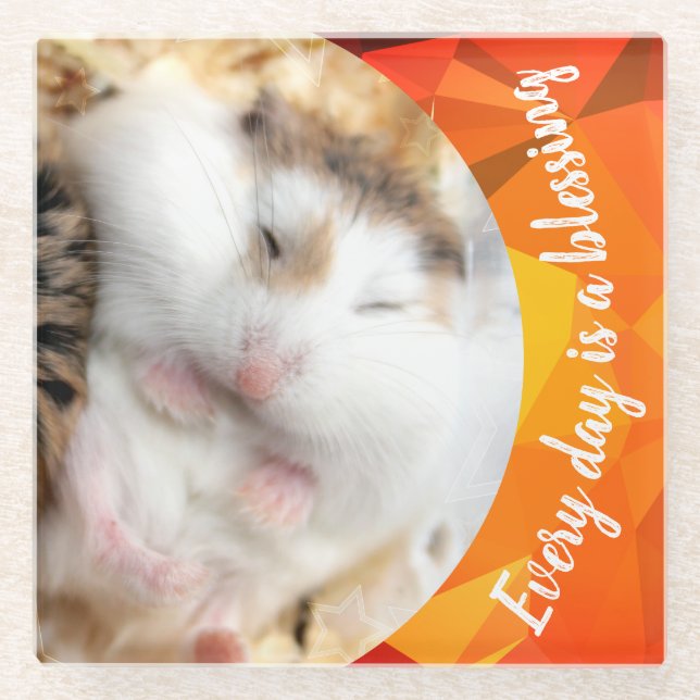 Hammyville - Niedlich Robo Hamster Glasuntersetzer (Vorderseite)