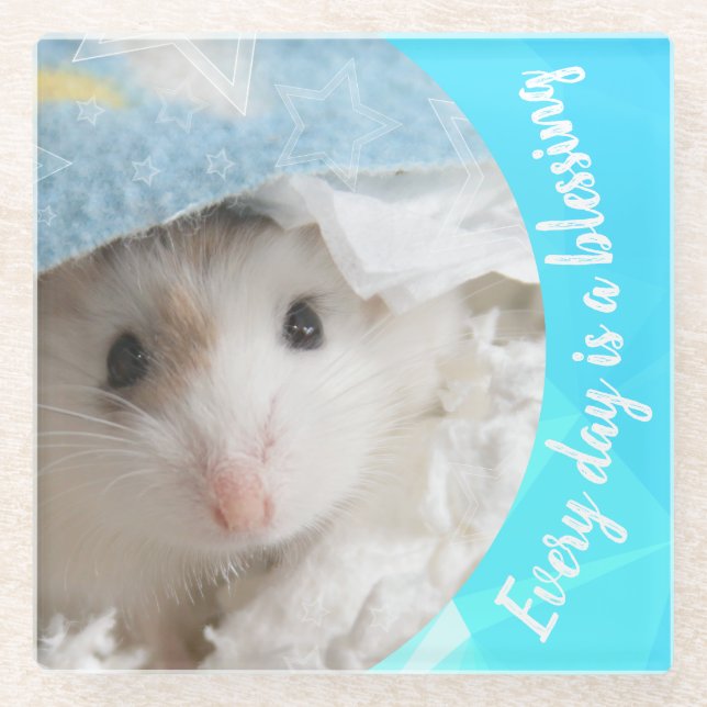 Hammyville - Niedlich Robo Hamster Glasuntersetzer (Vorderseite)