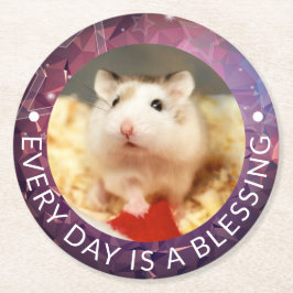 Hammyville - Niedlich Robo Hamster Runder Pappuntersetzer