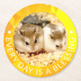 Hammyville - Niedlich Robo Hamster Runder Pappuntersetzer