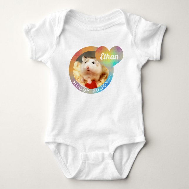 HammyVille - Niedliche Hamster Herzhäuggie Buggy Baby Strampler (Vorderseite)