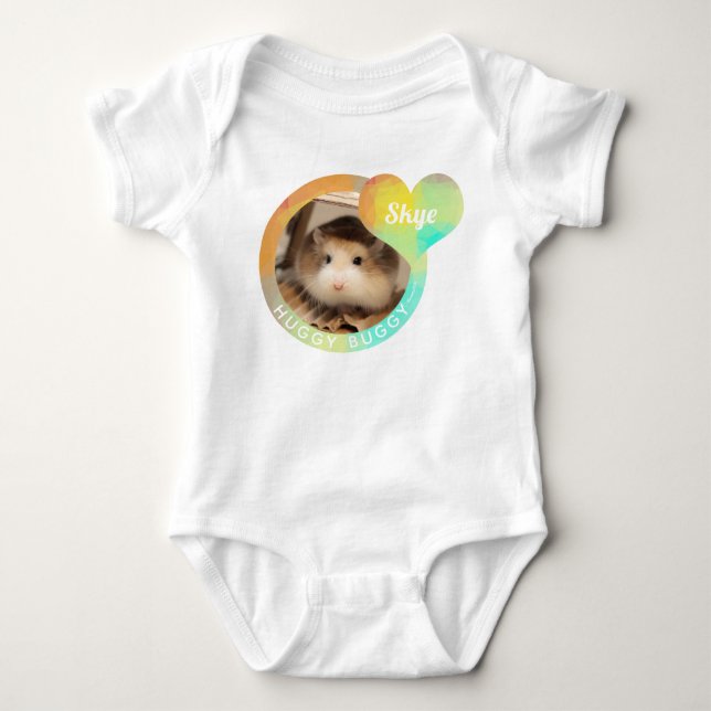 HammyVille - Niedliche Hamster Herzhäuggie Buggy Baby Strampler (Vorderseite)
