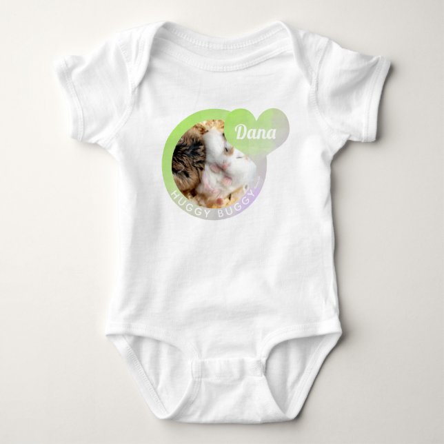 HammyVille - Niedliche Hamster Herzhäuggie Buggy Baby Strampler (Vorderseite)