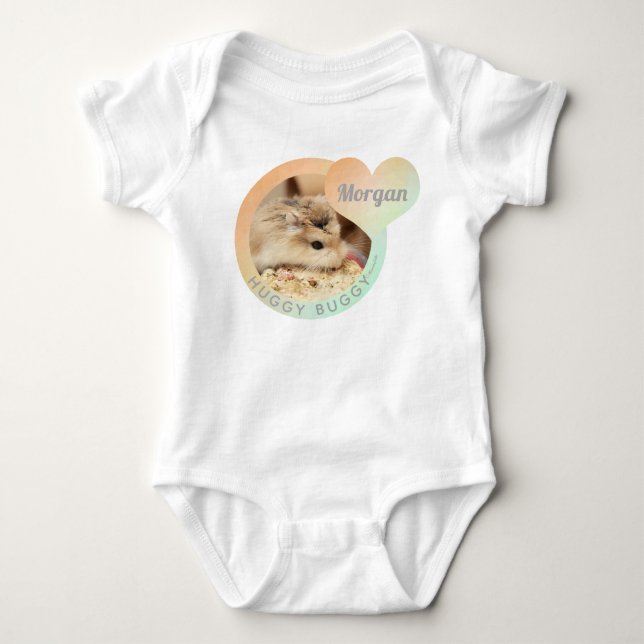 HammyVille - Niedliche Hamster Herzhäuggie Buggy Baby Strampler (Vorderseite)