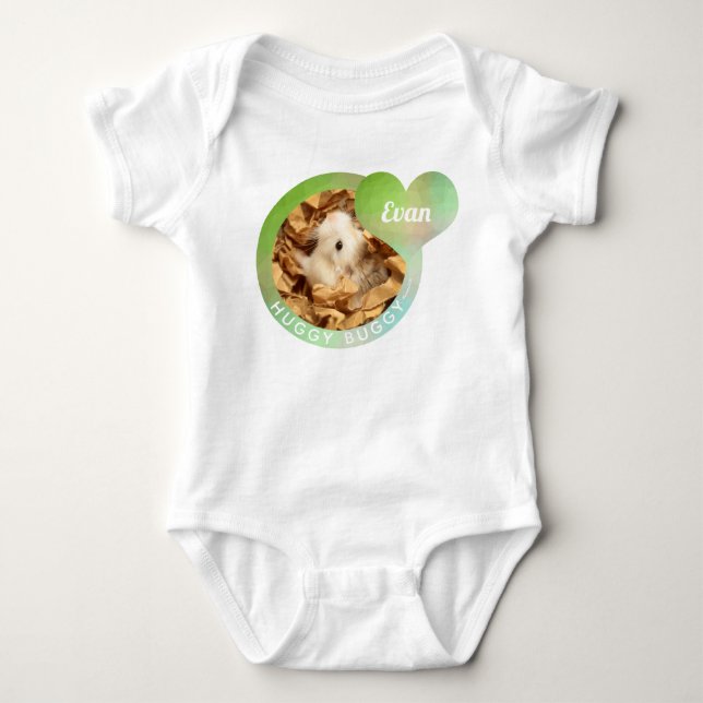 HammyVille - Niedliche Hamster Herzhäuggie Buggy Baby Strampler (Vorderseite)