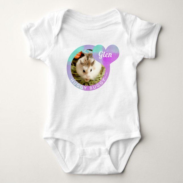 HammyVille - Niedliche Hamster Herzhäuggie Buggy Baby Strampler (Vorderseite)