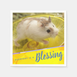 Hammyville - Niedliche White Robo Hamsters Segen Serviette