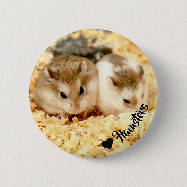 Hammyville - Niedlicher Hamster Button (Vorderseite)