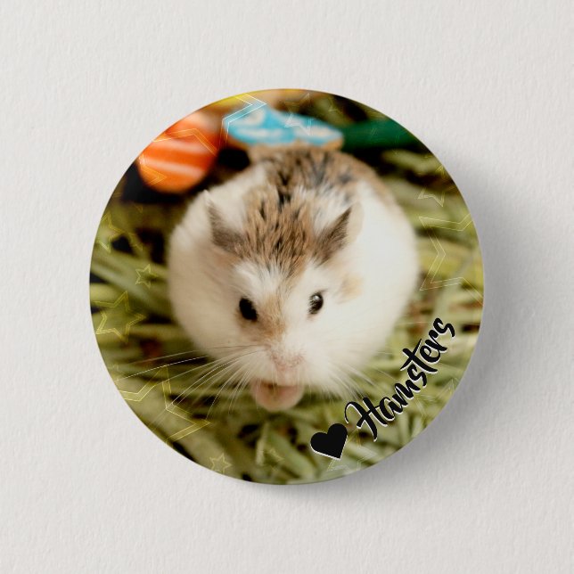 Hammyville - Niedlicher Hamster Button (Vorderseite)
