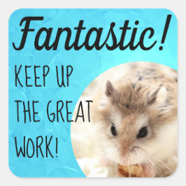 HammyVille - Niedlicher Hamster Fantastische Arbei Quadratischer Aufkleber