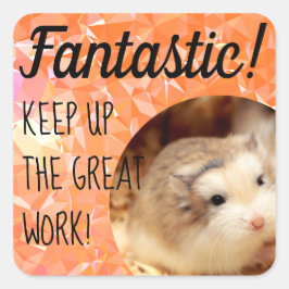 HammyVille - Niedlicher Hamster Fantastische Arbei Quadratischer Aufkleber