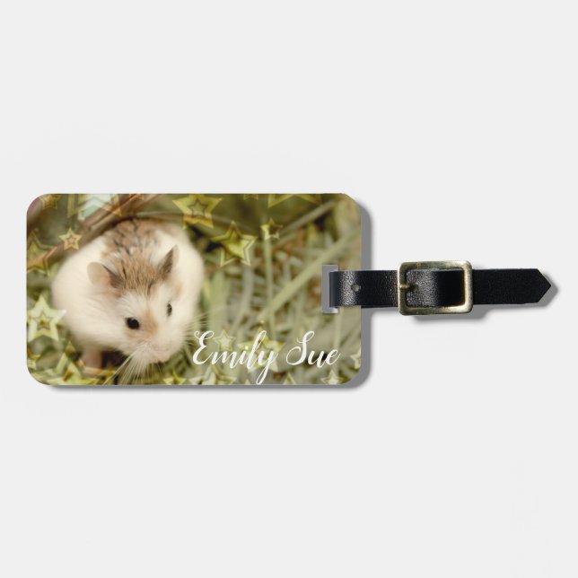 Hammyville - Niedlicher Hamster Gepäckanhänger (Vorderseite horizontal)
