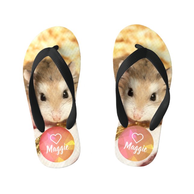 HammyVille - Niedlicher Hamster Kinderbadesandalen (Fußbett)