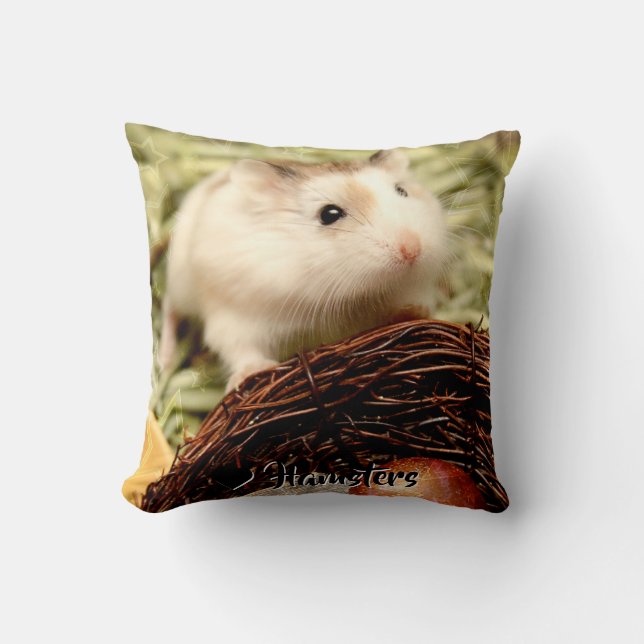 Hammyville - Niedlicher Hamster Kissen (Vorderseite)