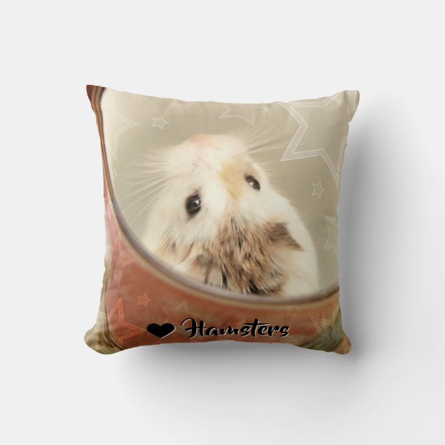 Hammyville - Niedlicher Hamster Kissen (Vorderseite)