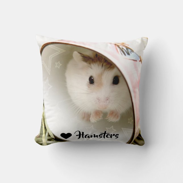 Hammyville - Niedlicher Hamster Kissen (Vorderseite)