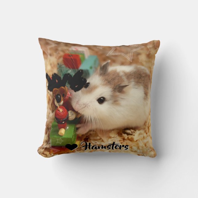 Hammyville - Niedlicher Hamster Kissen (Vorderseite)