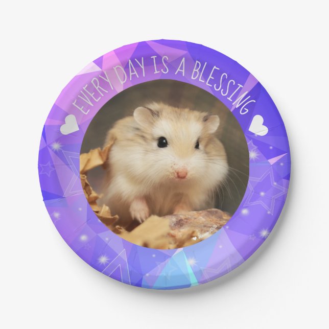Hammyville - Niedlicher Robo Hamster Blessing Pappteller (Vorderseite)