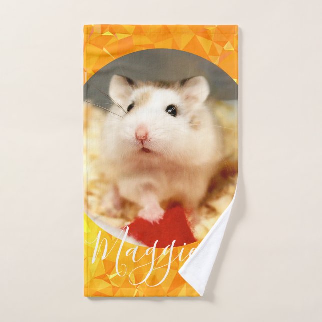 HammyVille - Niedlicher Robo Hamster - Kundenname Badhandtuch Set (Handtuch)