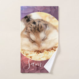 HammyVille - Niedlicher Robo Hamster - Kundenname Badhandtuch Set