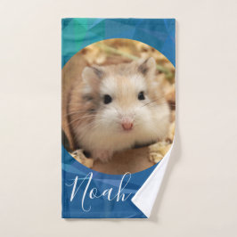 HammyVille - Niedlicher Robo Hamster - Kundenname Badhandtuch Set