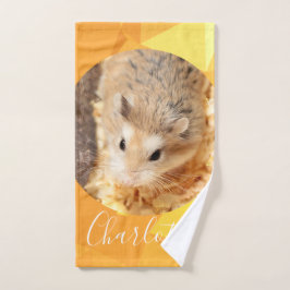 HammyVille - Niedlicher Robo Hamster - Kundenname Badhandtuch Set