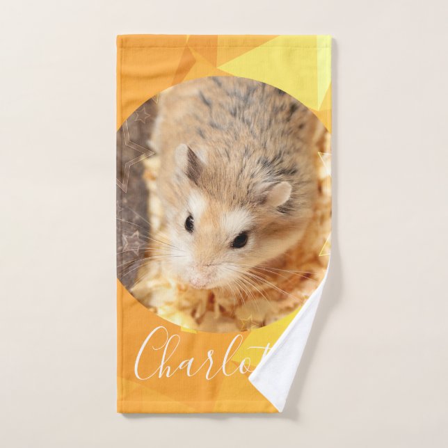 HammyVille - Niedlicher Robo Hamster - Kundenname Badhandtuch Set (Handtuch)