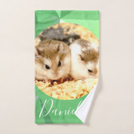 HammyVille - Niedlicher Robo Hamster - Kundenname Badhandtuch Set