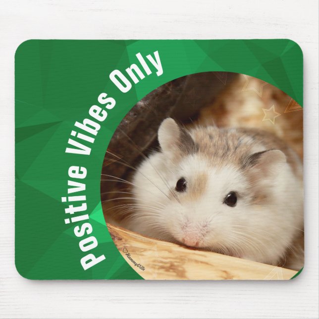 HammyVille - Nur Niedliche Hamster Positive Vibes Mousepad (Vorne)