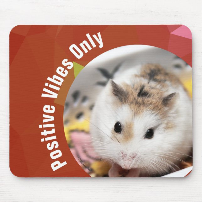 HammyVille - Nur Niedliche Hamster Positive Vibes Mousepad (Vorne)