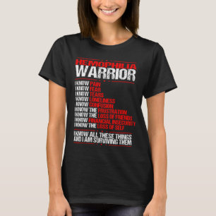 Hämophilie Bewusstsein ich kenne Schmerz Red Ribb T-Shirt