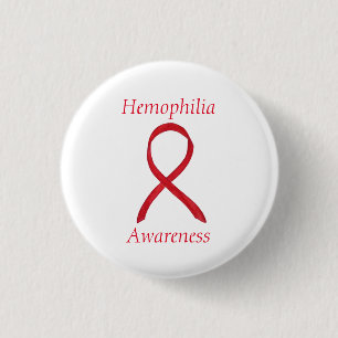 Hämophilie rote Warnbänder benutzerdefinierte Ta Button