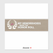 Hämorrhoiden-Autoaufkleber