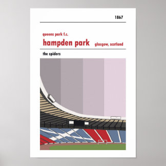 Hampden Park, Glasgow. Affiche du stade