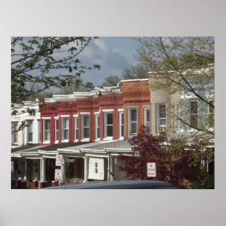 Hampden Rowhouse Large Poster