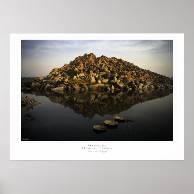 Hampi Sonnenaufgang Print Poster (Vorne)